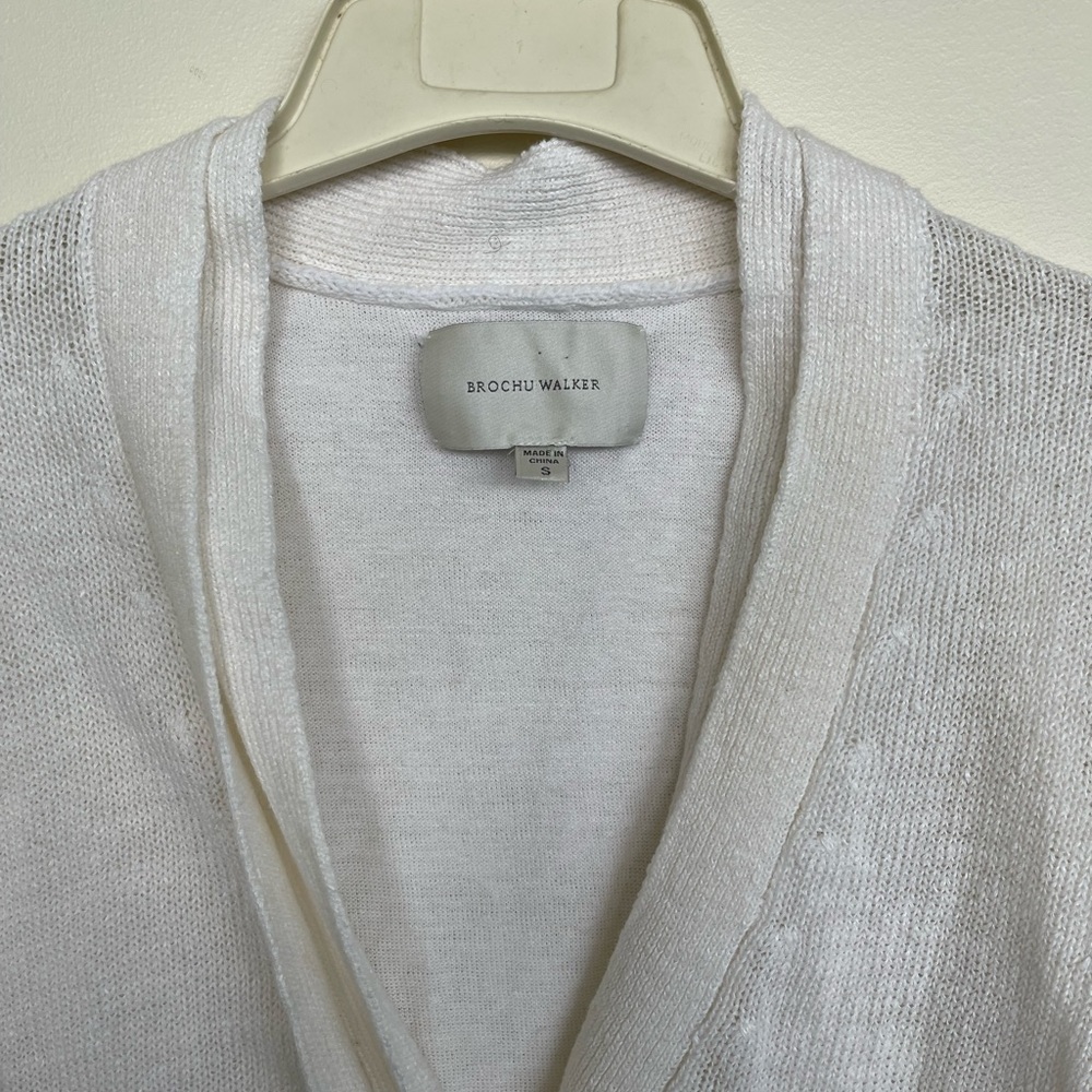EUC Brochu Walker Linen Cardigan size Small - Picture 3 of 11